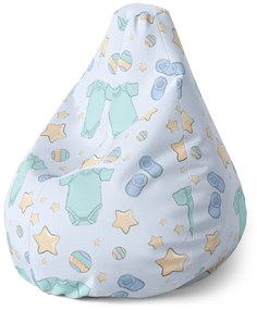 Sablio Sedací vak Pear Detské oblečky - 70 x 95 x 15 cm