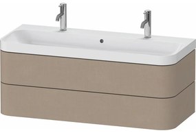 DURAVIT Happy D.2 Plus c-shaped závesná skrinka s nábytkovým umývadlom s dvomi otvormi, 2 zásuvky, 1175 x 490 x 480 mm, plátno, HP4379O75750000