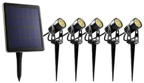 Retlux SADA 5x LED Vonkajšia lampa so solárnym panelom LED/4000 mAh IP44 FT1076