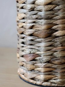 Stolová lampa s drevenou základňou a ľanovým tienidlom Pipp - 37*57 cm/ E27