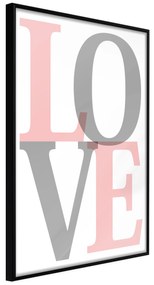 Artgeist Plagát - Grey Love [Poster] Veľkosť: 30x45, Verzia: Čierny rám