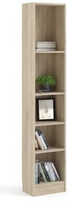 Knižnica v dubovom dekore Tvilum Basic, 41 x 203 cm