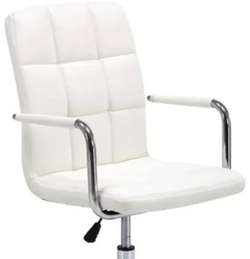 Biela kancelárska stolička Q-022 z Eko kože