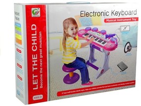 LEAN TOYS Kávesy so stoličkou a mikrofónom - ružové