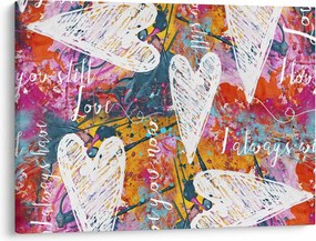 Obraz - Srdce na abstraktnom pozadí (70x50 cm)