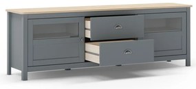 TV stolík sivozelený z borovicového dreva 180x59x40 cm Misti – Marckeric