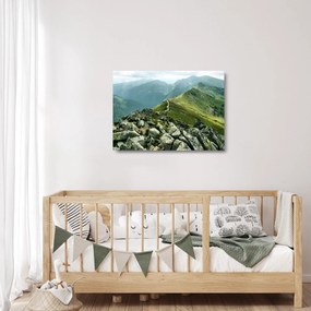 Sklenený obraz - Horská krajina (70x50 cm)