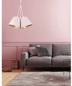 Duolla - Luster na lanku TWIGGY 3xE27/40W/230V pr. 60 cm biela