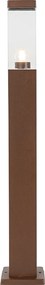 Inteligentné vonkajšie stĺpikové svietidlo hrdzavohnedé 80 cm vrátane WiFi P45 - Malios