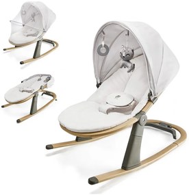 KINDERKRAFT - Detské lehátko ELSU sivé