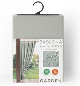 ZÁHRADNÝ VODEODOLNÝ ZÁVES NA PÚTKACH GARDEN 155X240 CM STRIEBORNÁ