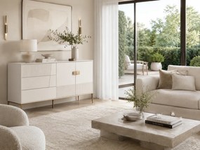 Komoda Stilig ST102A 160 cm bílá/zlatá