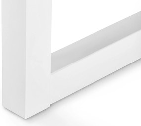 Stolík s obrubou po bokoch, biely