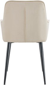 Jedálenská stolička Ferndale - zamat - krémová