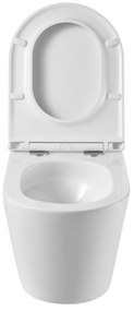 Invena Limnos, závesná WC misa so Swirlflush 490x370x360 mm + toaletné sedadlo s pomalým zatváraním, biela, INV-CE-93-001-L