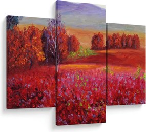 Obraz červenej krajiny (90x60 cm)
