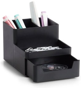 Zeller Present Plastový organizér na písacie a kancelárske potreby, UNTENSIL, čierny