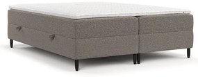 Hnedá boxspring posteľ s úložným priestorom 200x200 cm Malte – Maison de Rêve