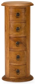 furniture-nabytek.cz - Masívna komoda Texas z akácie, lakovaná, prírodná – 32×32×76 cm