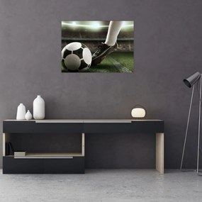 Sklenený obraz - Futbalová lopta (70x50 cm)