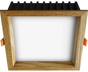 APLED - LED Podhľadové SQUARE WOODLINE LED/12W/230V 4000K 17x17 cm dub masív