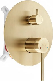 Rea Foss/Cliff, podomietková sprchová súprava + inštalačný systém BOX, zlatá matná, REA-P5647