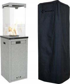 Plynový ohrievač Dáždnik Terasový krb Kratki Patio 8,2 kW s krytom