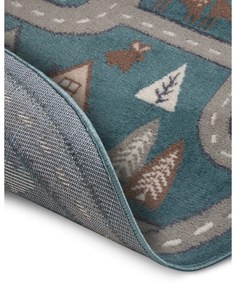 Detský koberec v petrolejovomodrej farbe ø 140 cm Streets – Hanse Home