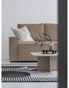 Béžová menčestrová rozkladacia rohová pohovka (ľavý roh) Brave Dave – Miuform