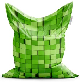 Sablio Sedací vak Classic Green Blocks 3D - 150x100 cm