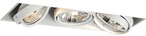 Zapustené bodové svetlo biele GU10 AR70 bez rámu 3-svetlo - Oneon
