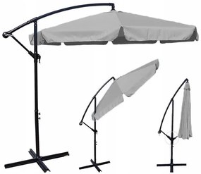 TRENDIE Záhradný slnečník Summer -  svetlo sivý 300 cm