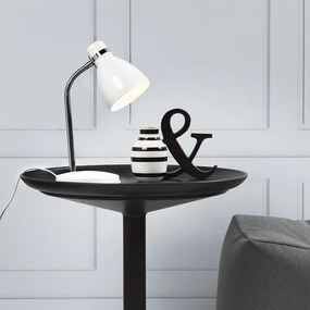 NORDLUX Kovová stolová lampa CYCLONE, 1xE14, 15W, biela