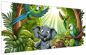 Obraz - Veselé zvieratká (120x50 cm)