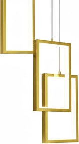 Toolight Toolight, LED závesné svietidlo 12W, 3000K, 3500lm, LHJ088-3CP, zlatá, OSW-50063