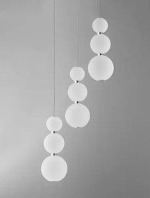 Dizajnový LED luster Perla 31 chróm