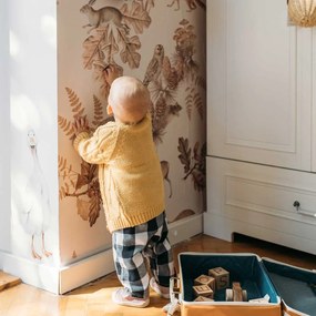 Tapeta Jesenný les so zvieratami 280×100 cm