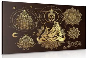 Obraz zlatý meditujúci Budha Varianta: 90x60