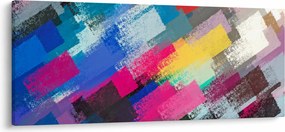 Obraz - Farebné ťahy štetcom (120x50 cm)
