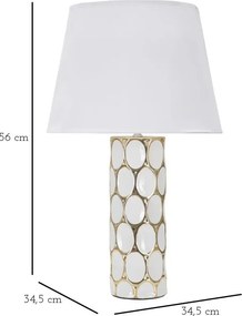 Stolná lampa Glam Carv 56 cm bielo-zlatá