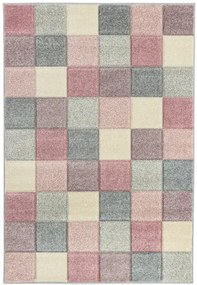 Koberce Breno Kusový koberec PORTLAND 1923/RT41, ružová, viacfarebná,120 x 170 cm