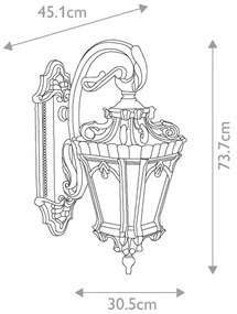 Kichler KL-TOURNAI2-XL - Vonkajšie nástenné svietidlo TOURNAI 3xE14/60W/230V IP44