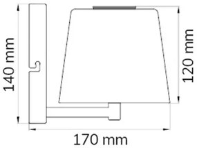 Wofi 4015.01.64.9000 - LED Stmievateľná nástenná lampa GENK LED/2W/5V 2500 mAh