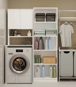 Koupelnová skříňka nad pračku POLA MULTI bílá