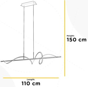 ONLI - LED Luster na lanku TWIST LED/30W/230V 4000K čierna