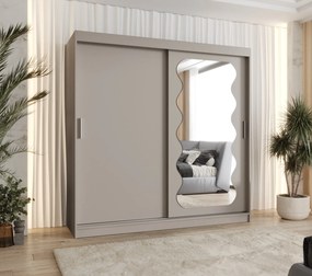 Šatníková skriňa 200 cm Spock (kašmír). Akcia -19%. Vlastná spoľahlivá doprava až k Vám domov. 1126086