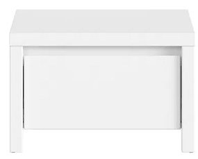 Nočný stolík BRW Kaspian KOM1S (biela + biela matná). Vlastná spoľahlivá doprava až k Vám domov. 798838