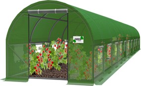 Garden Line 10-segmentový zelený fóliový záhradný tunel 10 x 4 x 2 m