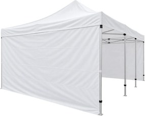 Rozkladací stan 6x4m - hliníkový hexagon, Biela