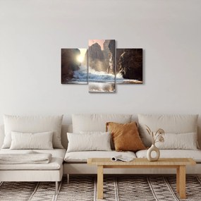 Obraz - Skaly a vlny oceánu (90x60 cm)
